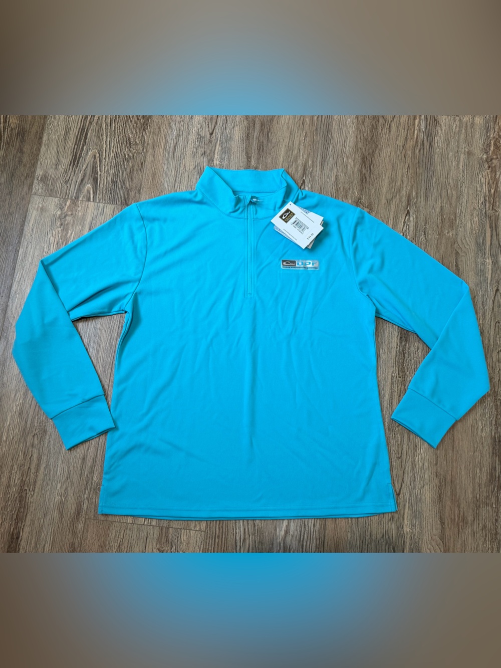 Drake Women's Long-Sleeve Quarter-Zip Shirt Turquoise ❤️ NWT